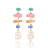 Layered Baroque Pearl Drop Earrings
