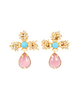 Caviar Perle Rose Earrings