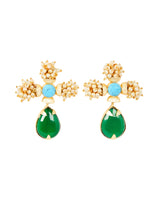 Caviar Perle Vert Earrings