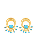 Peacock Mini Bleu Earrings