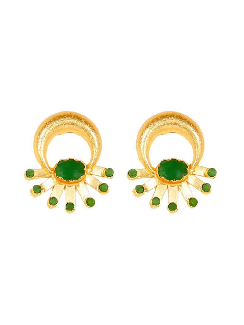 Peacock Mini Green Earrings