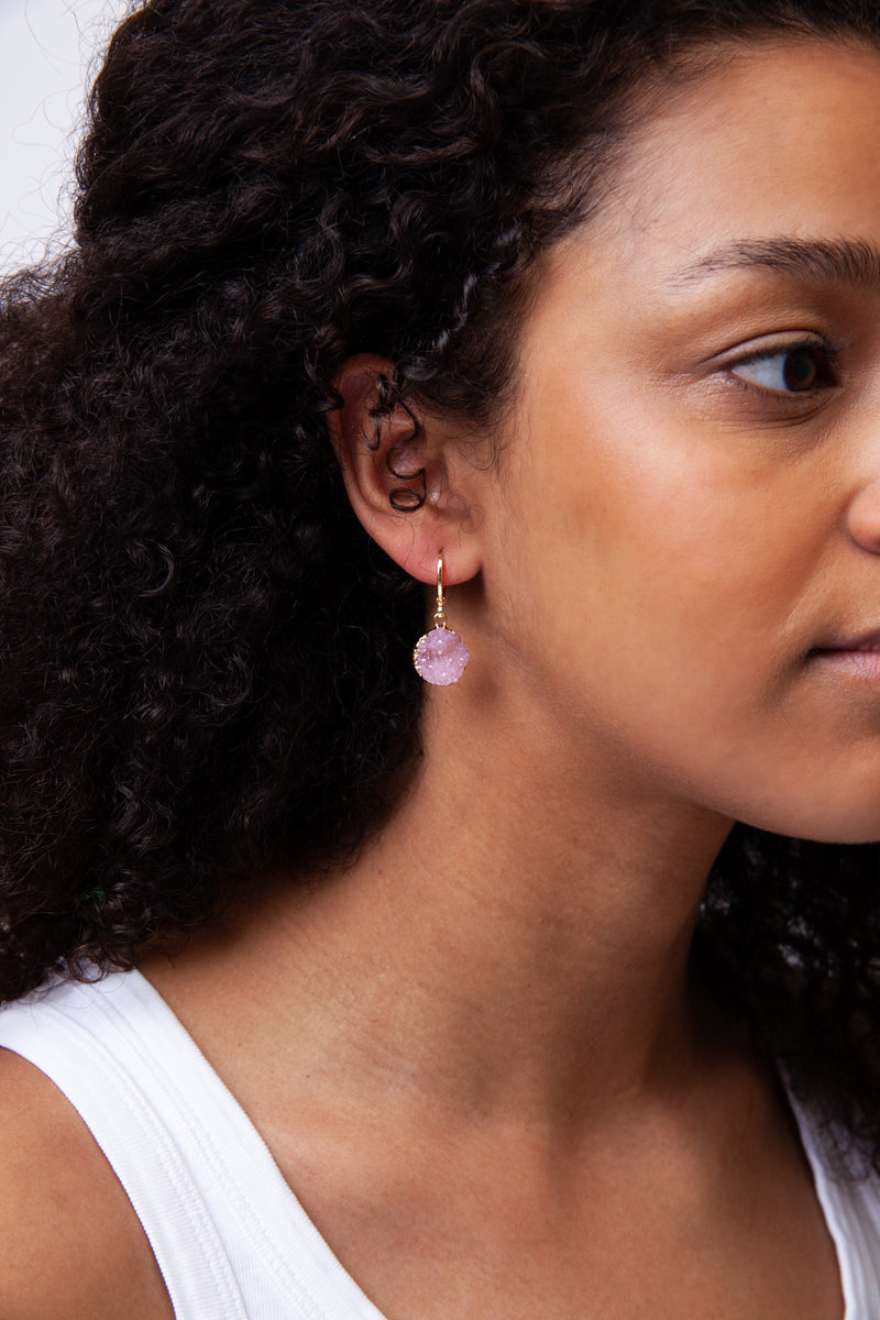 Pink Agate Gypset Earrings