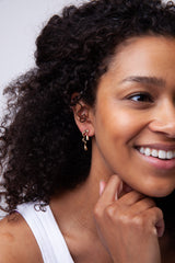 Melting Geometric Gold Crystal Earrings