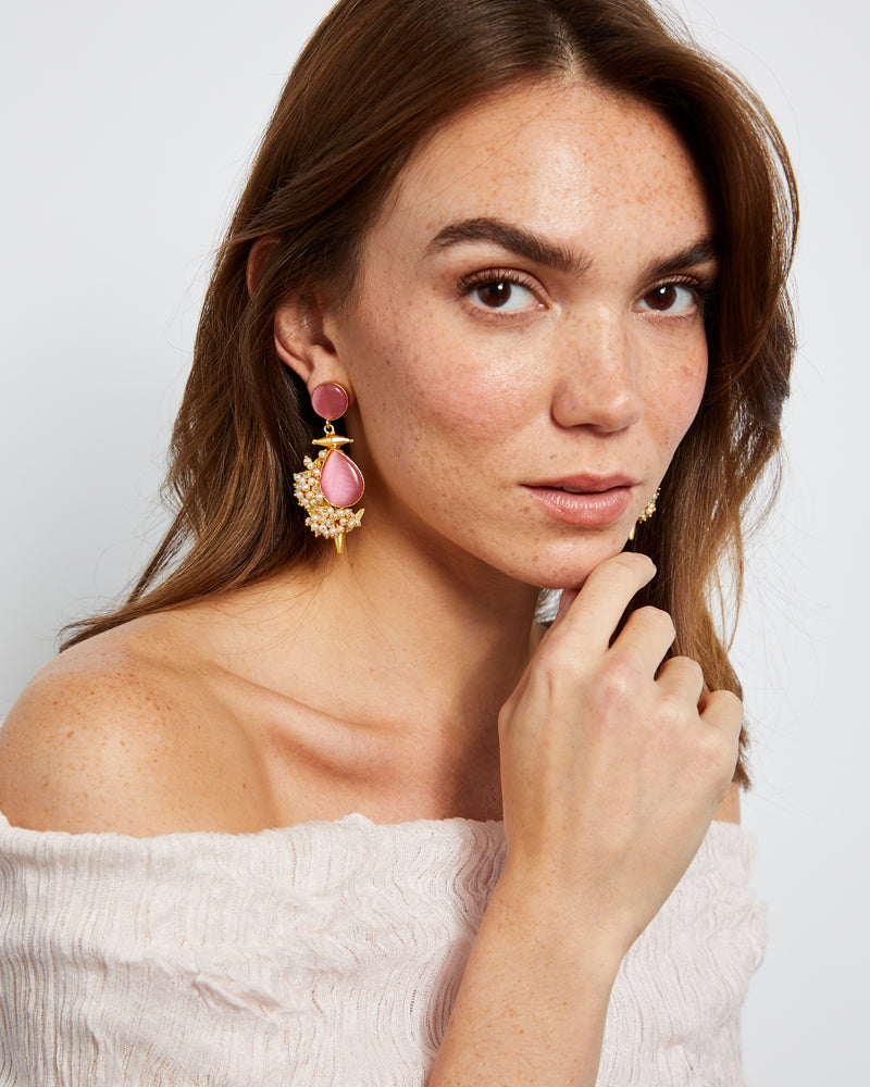 Rosa Perle Earrings