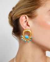 Peacock Mini Bleu Earrings