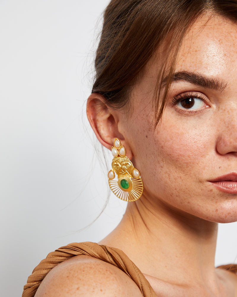 Golden Empire Vert Earrings