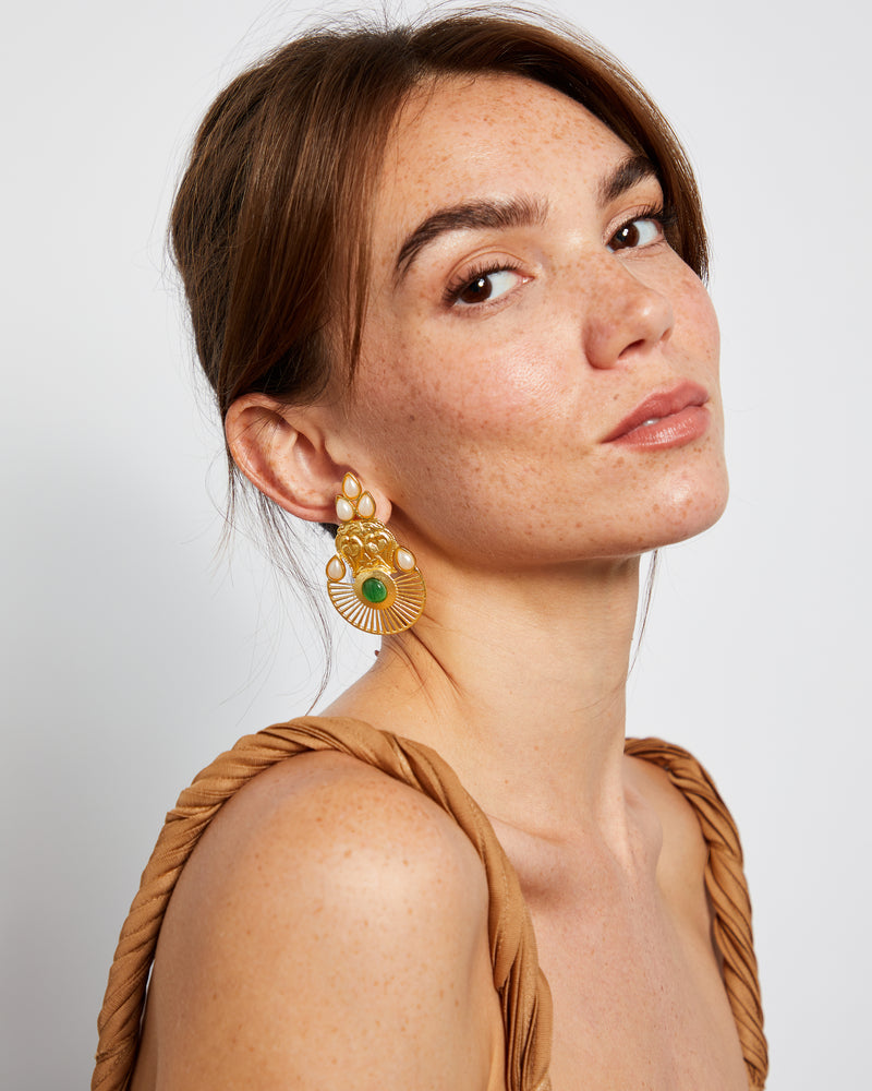 Golden Empire Vert Earrings