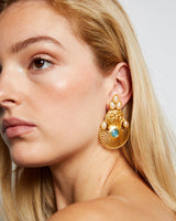 Golden Empire Blue Earrings