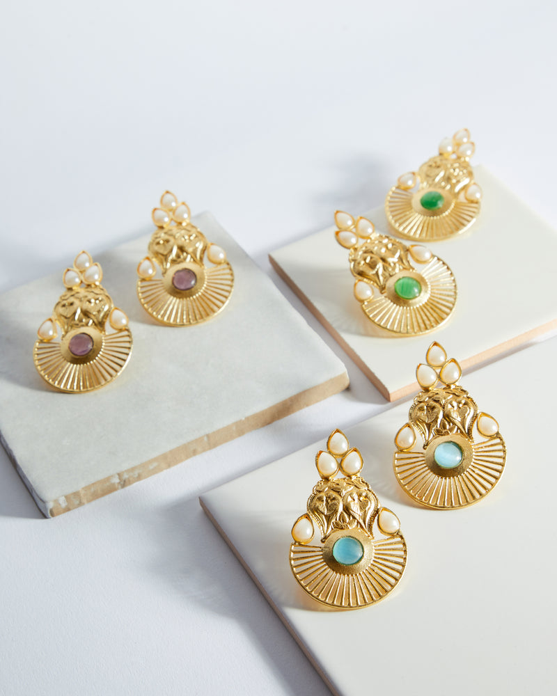 Golden Empire Vert Earrings