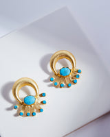 Peacock Mini Bleu Earrings