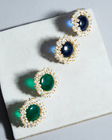 Cluster Perle Vert Earrings