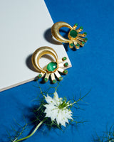 Peacock Mini Green Earrings