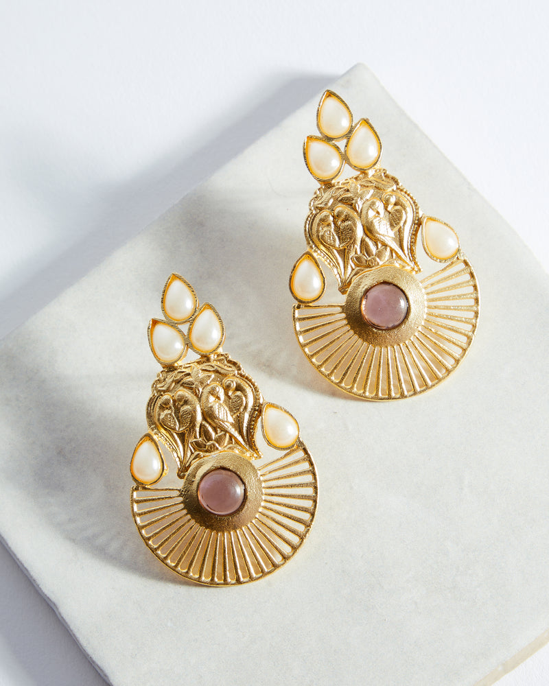 Golden Empire Violette Earrings