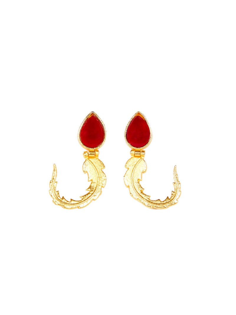 Rouge Gold Leaf Earrings