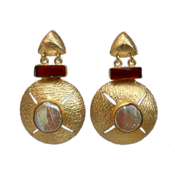 Baroque Paradis Red Earrings