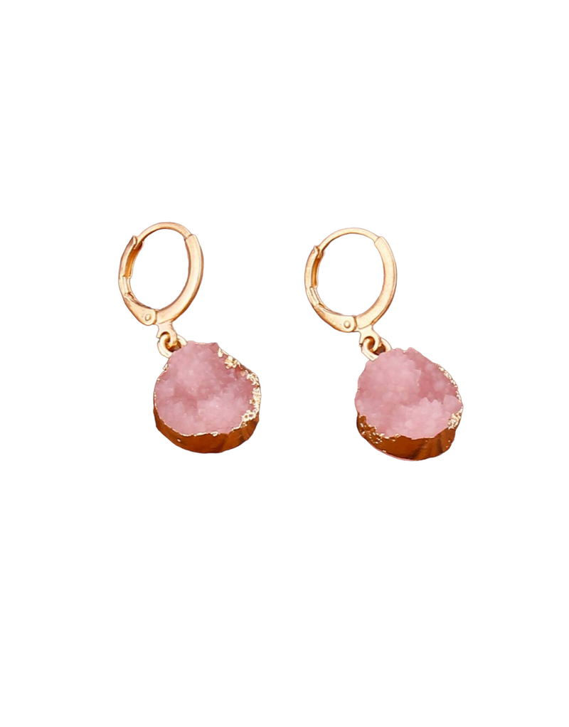 Pink Agate Gypset Earrings