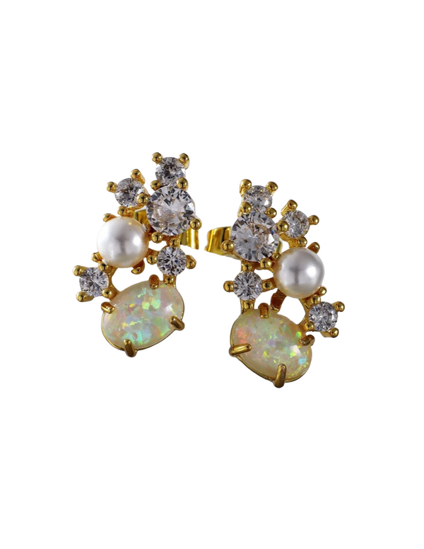 Cosmic Opal Stud Earrings