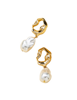 Baroque Pearl Swirl Drop Earrings